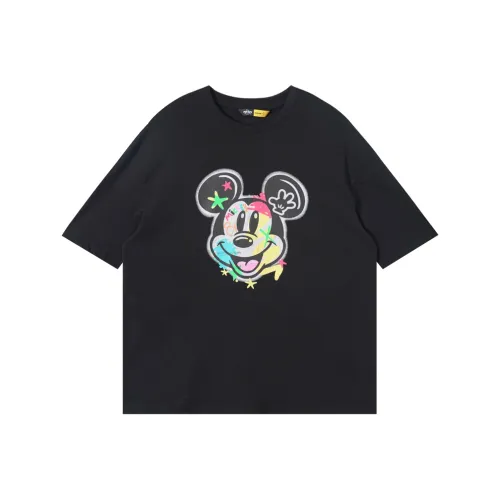 Tonlion x Disney Mickey Series T-Shirt Men's Black The Same Model In The Mall