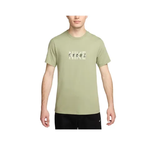 Nike T Shirts Men Oil Green
