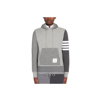 THOM BROWNE Panelled Drawstring Hoodie