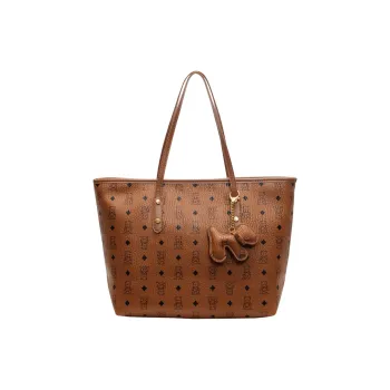 Versman PU Tote Bag, Shoulder Bag Large Size Women's Brown/Black/Pink/White/Black White Color Scheme