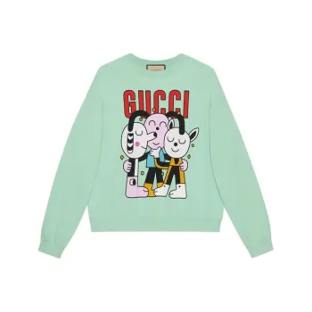 GUCCI Love Parade Sweatshirt Men's Green