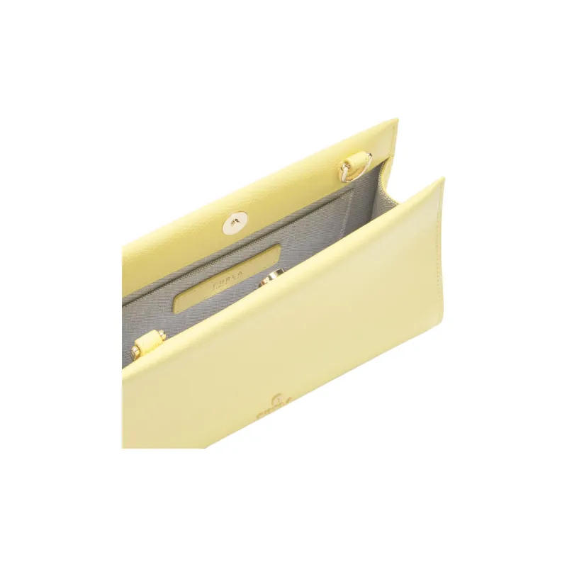 Furla Leather Handheld Shoulder Bag Mini Women's Yellow-2