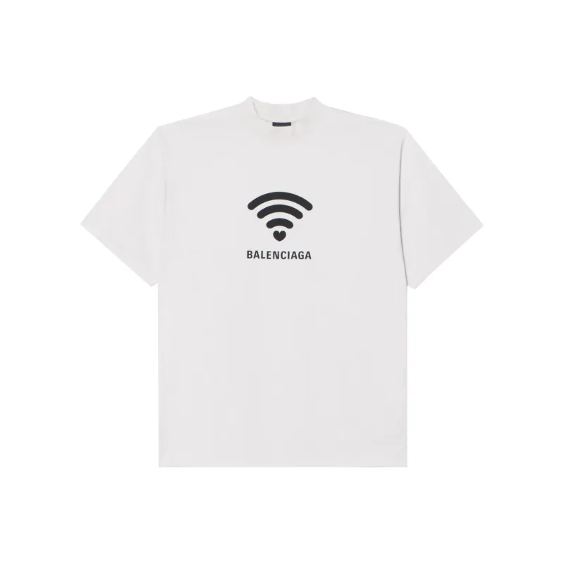 Balenciaga T Shirt Loose Fit Style Men's White-0