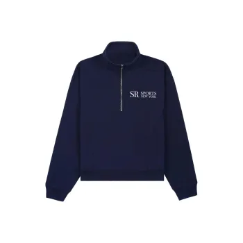 SPORTY & RICH Jfk Quarter zip Sweatshirt