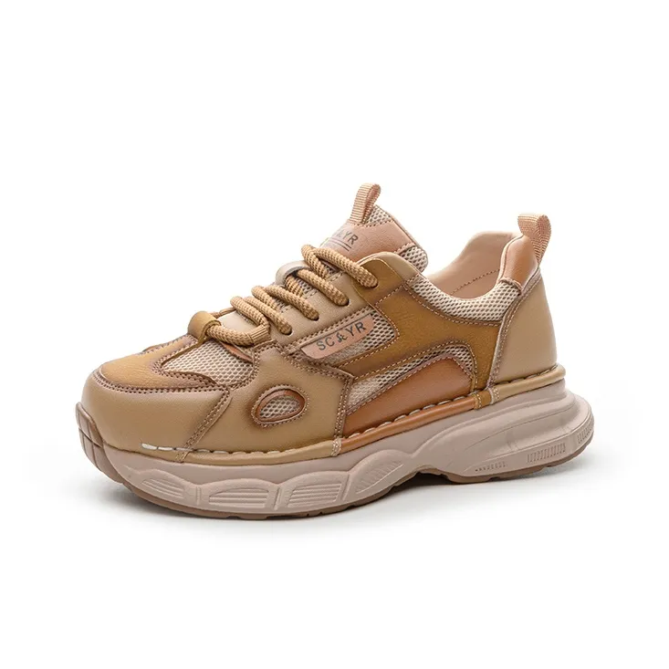 The Mystery Of Glamour Breathable Height Increasing Low Top Chunky Sneakers Women's-6