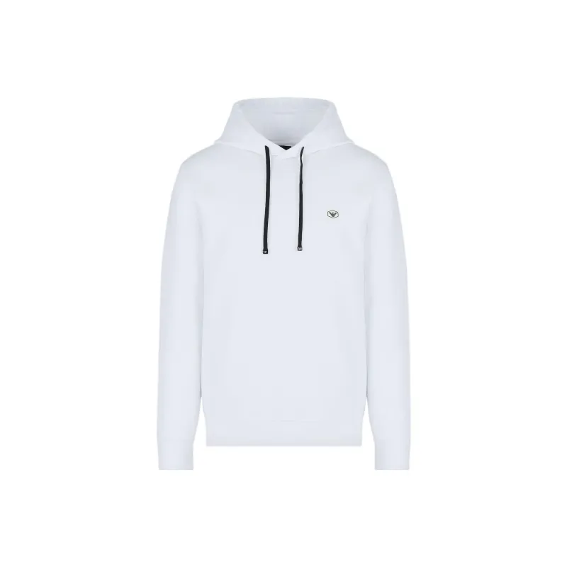 EMPORIO ARMANI Hooded Sweatshirt With Micro Logo Patch-0