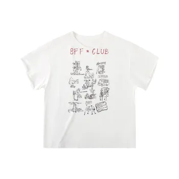8FF Distressed Cuffed Short Sleeved Unisex