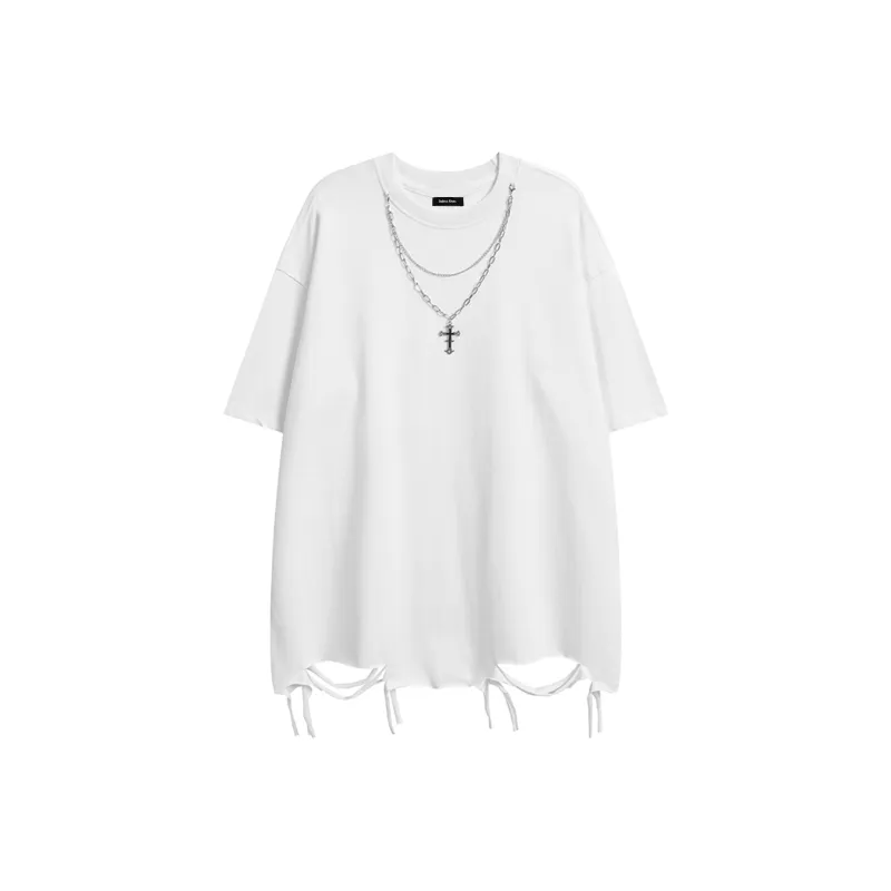 PAINT STAIN Minimalist Style Versatile T Shirt Men's-29