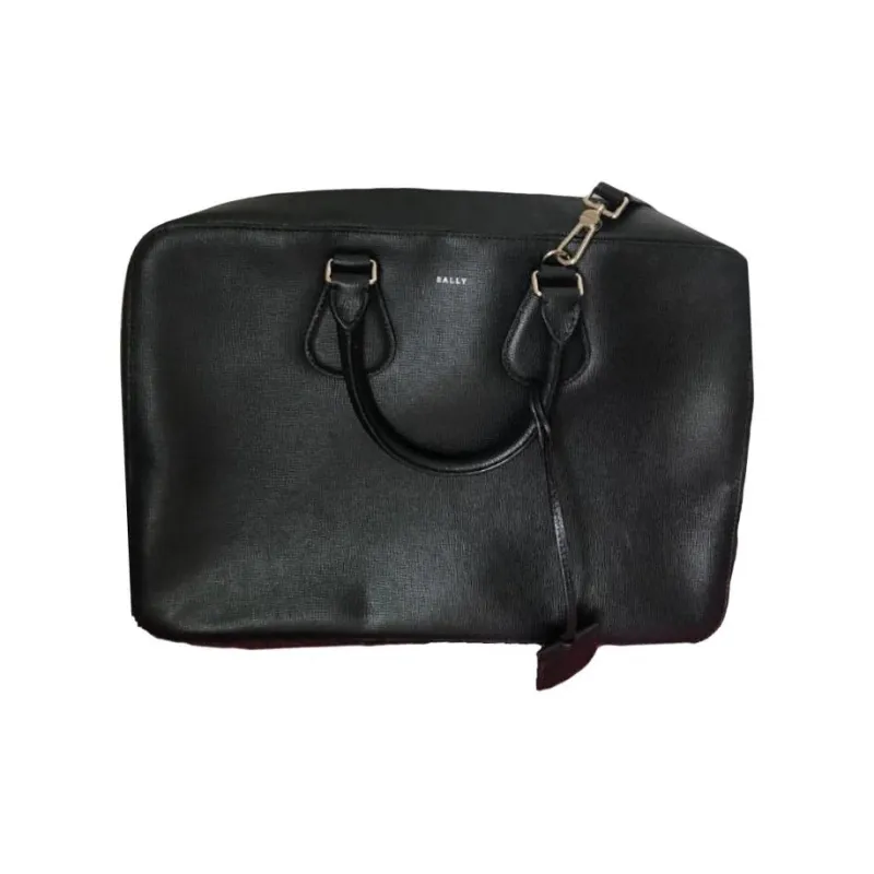 BALLY Leather Handbag Men's Black-0