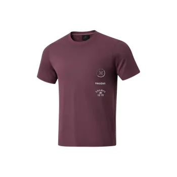 LiNing T Shirt Men's Dark Red Purple