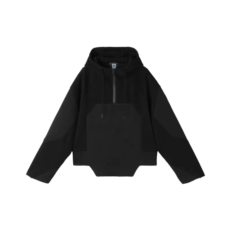 NORVINCY Solid Color Raglan Sleeve Hoodie Unisex-0