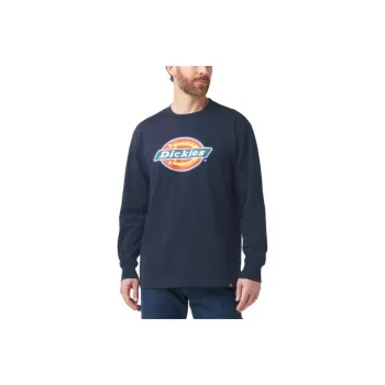 Dickies Tri-Color Logo Graphic Long Sleeve T-Shirt Sweatshirt Men's Blue