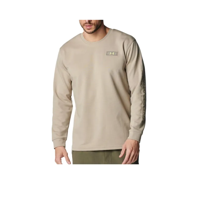 Under Armour UA Heavyweight Amplify T Shirt Men's City Khaki-0