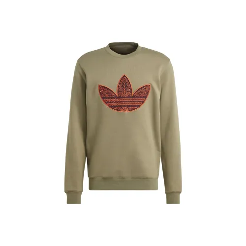 Adidas Originals Sweatshirts Men Strata Olive Green