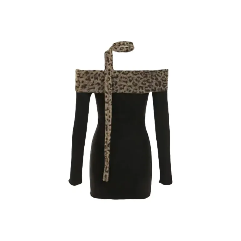 Long Sleeved Dress Women's Black-1