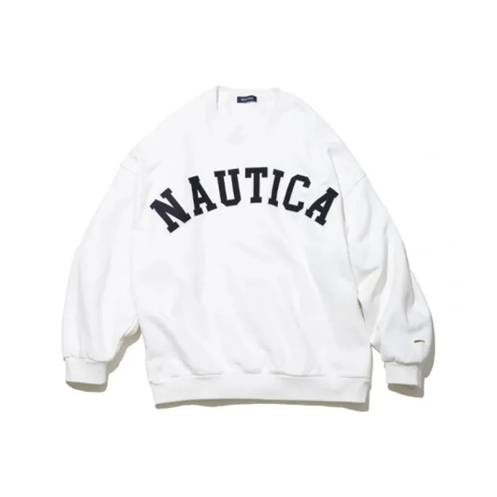 Nautica White Sail Sweatshirt Unisex-0