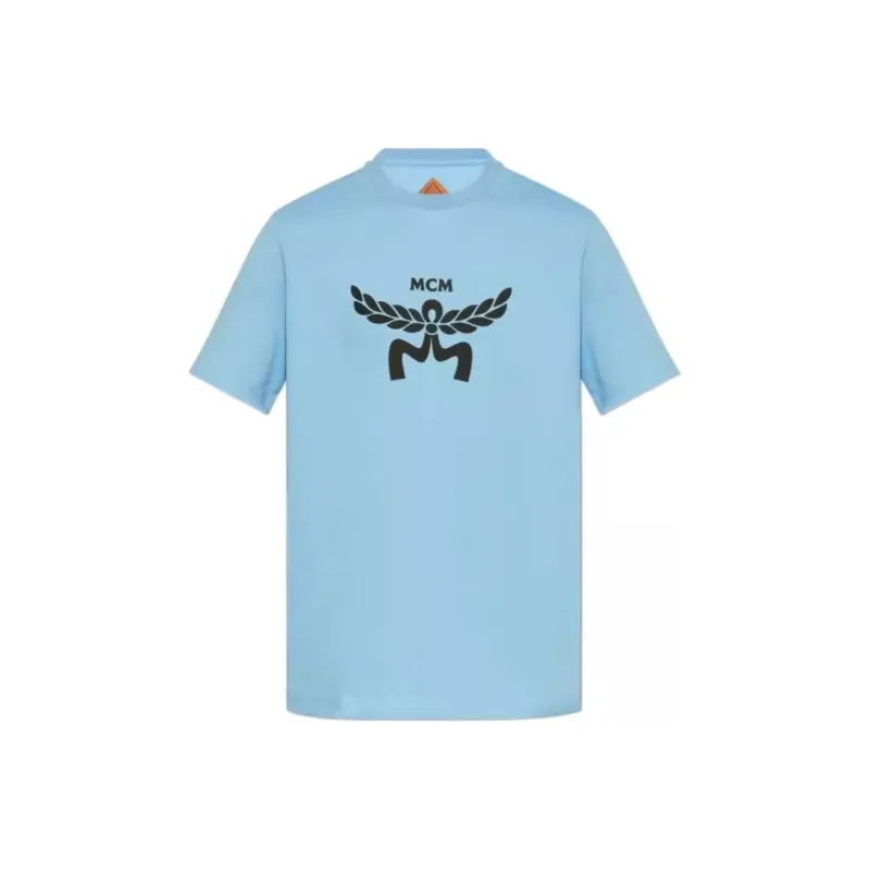 MCM Logo Printed Crewneck T Shirt-0