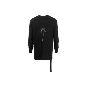 Rick Owens DRKSHDW Pentagram Logo-print Cotton T-shirt