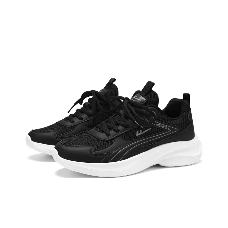 WARRIOR Running Shoes Men Low Top Black/White/White/Gray/White/Moon/Orange-4