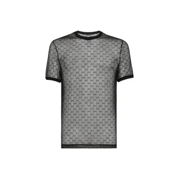 DSQUARED 2 Crewneck Lace Lingerie T Shirt