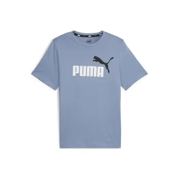 PUMA ESS+ 2 Col T Shirt Men's Blue Gray