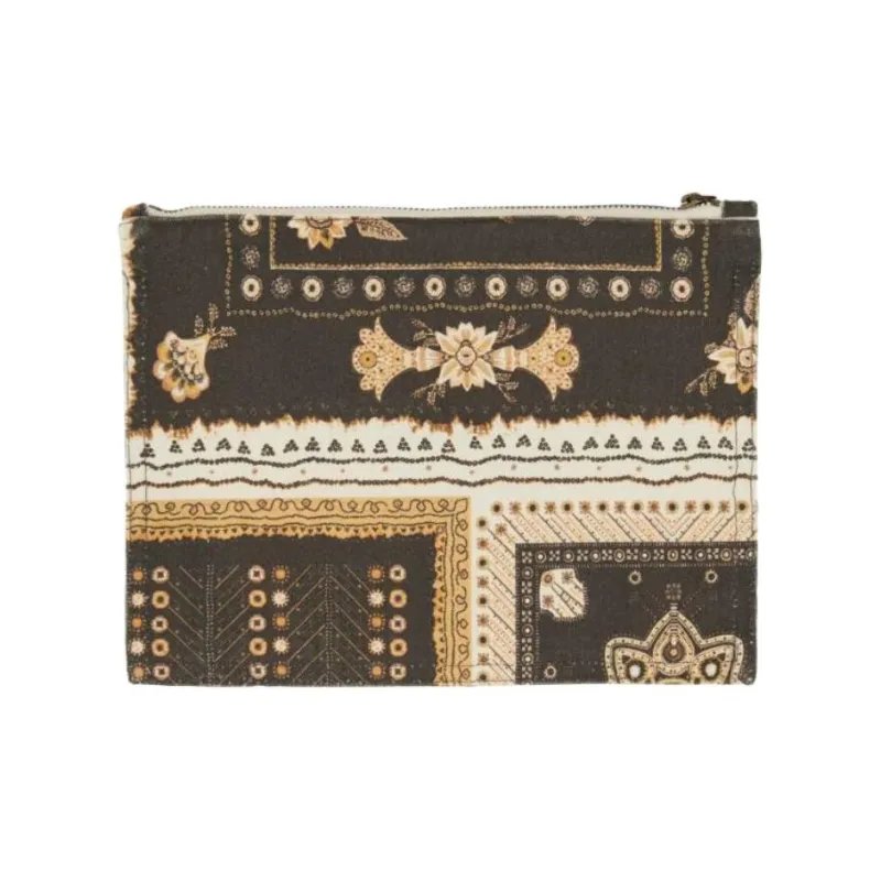 ISABEL MARANT Netia Cotton Clutch Unisex Black-1