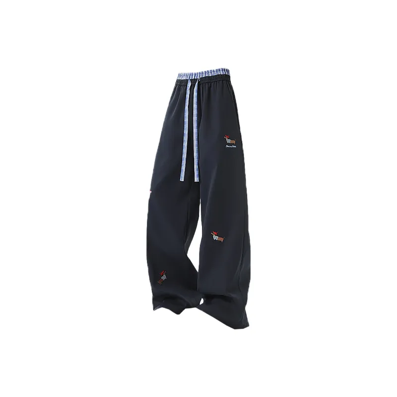 WELTER EXPERIMENT Teenagers Loose Fit Straight Fit Casual Sports Pants Unisex-0