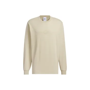 Adidas Originals LONG SLEEVE TOP WASHED T Shirt Men's Gold
