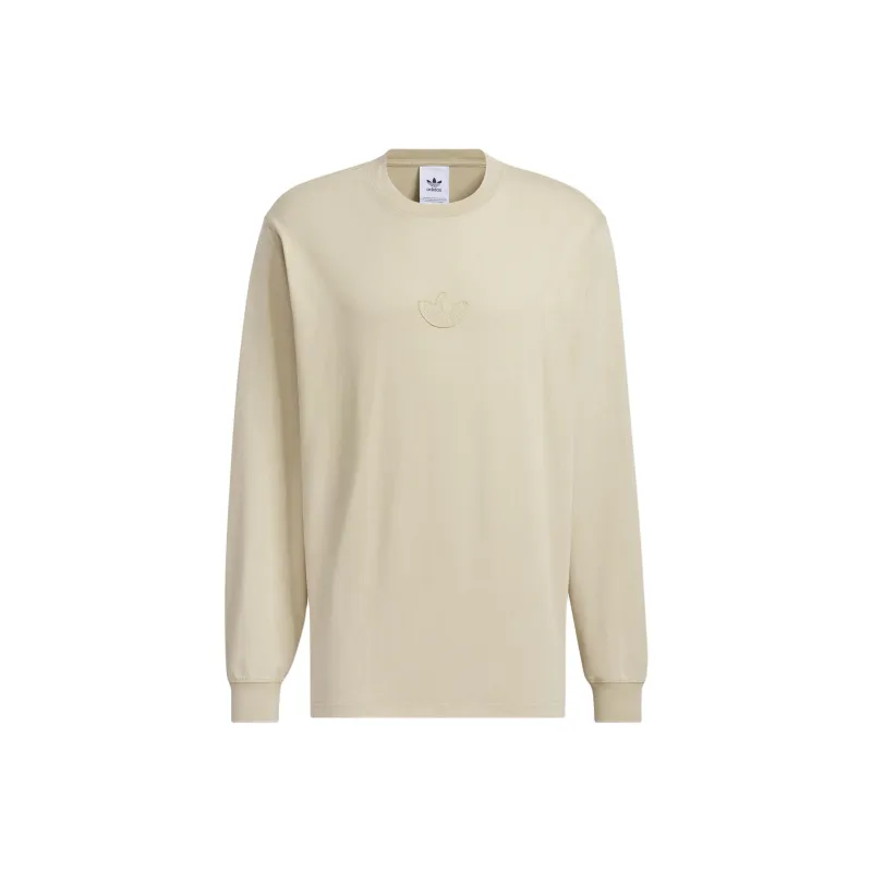 Adidas Originals LONG SLEEVE TOP WASHED T Shirt Men's Gold-0