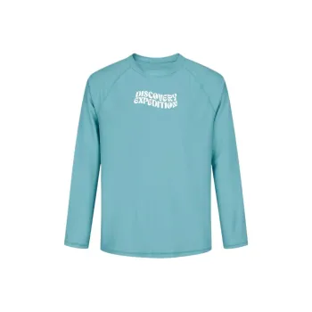 Discovery Expedition Hot Summer Loose Fit Rashguard Dark Mint T-Shirt Unisex Lake Blue