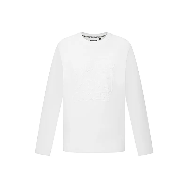 RARE Crew Neck Long Sleeved T Shirt Men's White-0