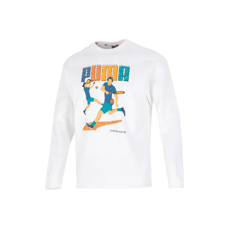 PUMA Sweatshirts Men White-0