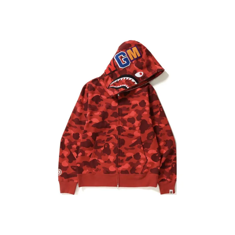 A BATHING APE Camo Shark Full Zip Hoodie-2