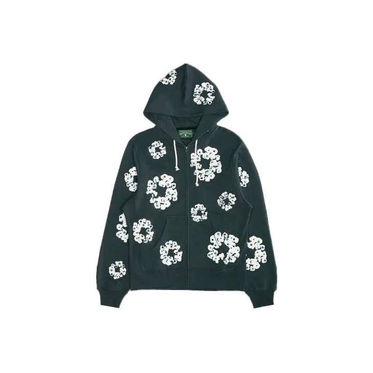 Denim Tears Rhinestone Wreath Zip Hoodie-0