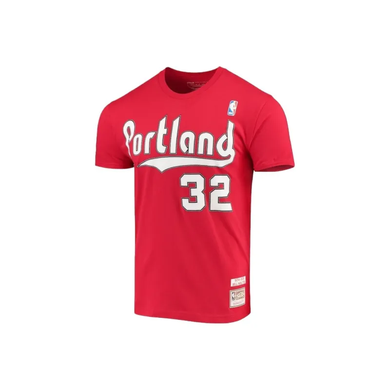 NBA Portland Trail Blazers Mitchell & Ness Bill Walton T-Shirt Men's Red-0