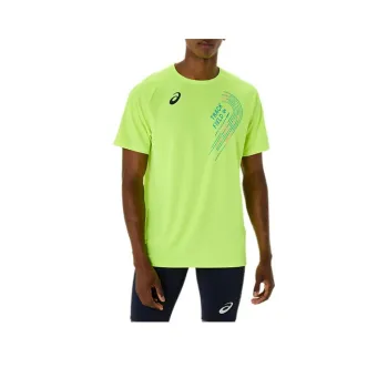 Asics SHORT SLEEVE TOP T Shirt Men's Yellow