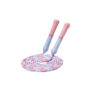 Skechers Casual Entertainment Non Countable Jump Ropes Beginner Cotton Cord ABS Controller 2.6M Blue Pink