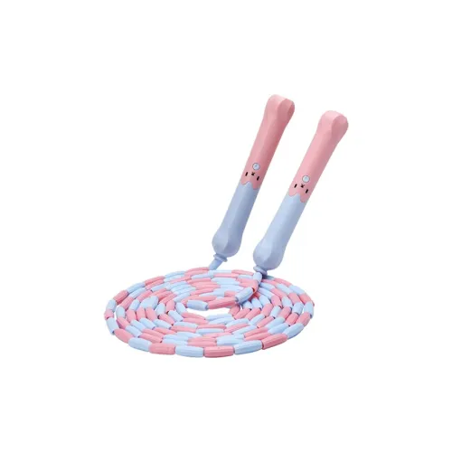 Skechers Casual Entertainment Non Countable Jump Ropes Beginner Cotton Cord ABS Controller 2.6M Blue Pink