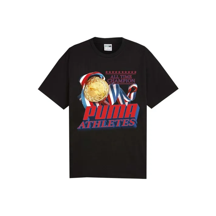 PUMA GRAPHICS T Shirts Unisex Black-0