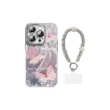 Glitter Eyeglass Camlet[English Pink Butterfly | Silver]1333 Bracelet | Pre-Applied Lens Film
