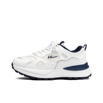 Warrior Wear Resistant Height Increasing Low Top Casual Running Shoes Women's White Dark Blue