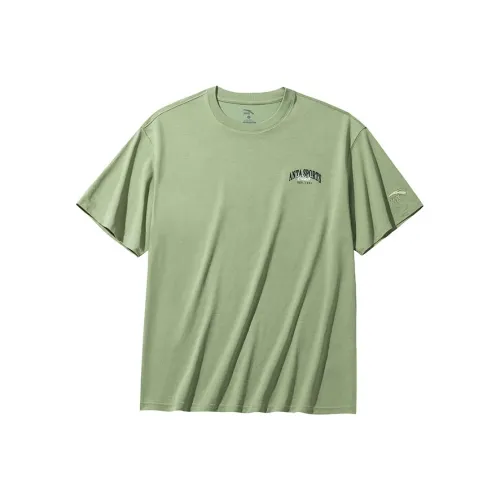 Anta Life Collection T Shirt Men's Gray Pea Green