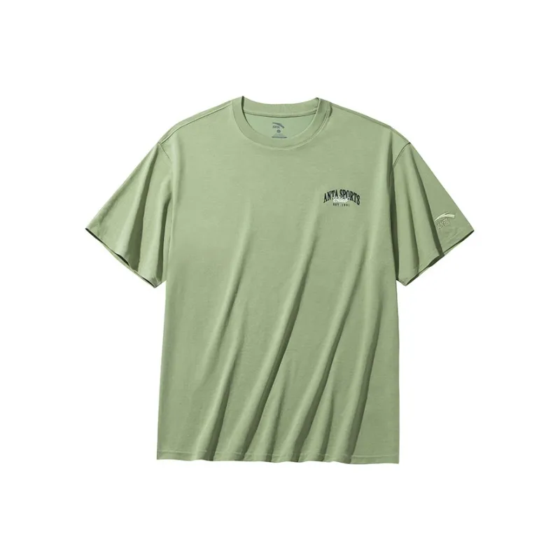 Anta Life Collection T Shirt Men's Gray Pea Green-0
