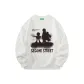 White[Fleece-Lined Crew Neck]