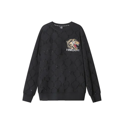 TCH SWEATER sweatshirts Unisex Black With Black Logo