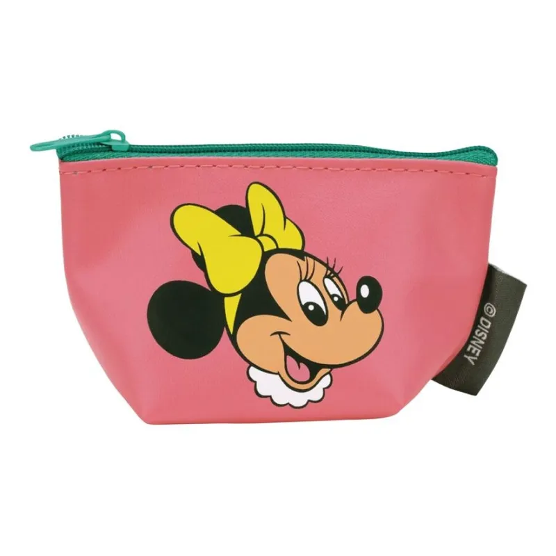 Disney Synthetic Leather Coin Purse Mini Unisex Pink-0