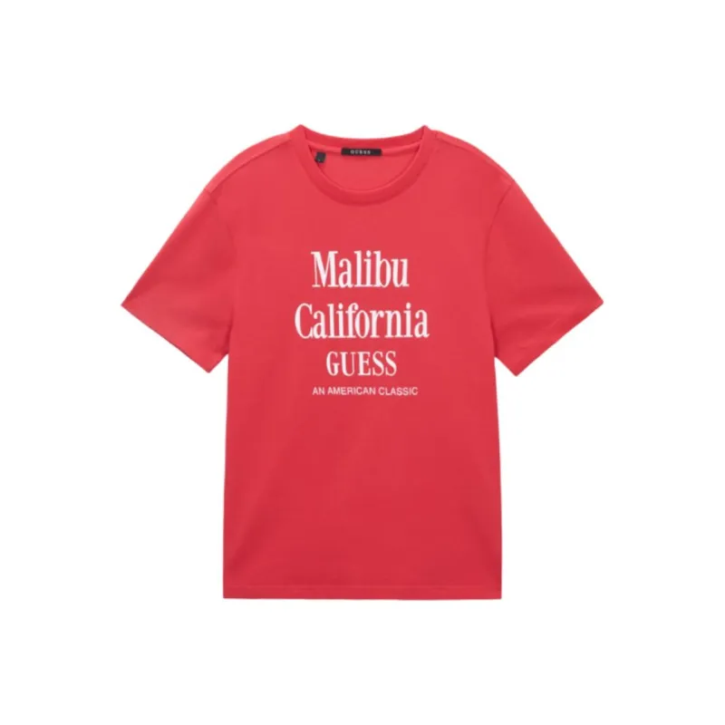 GUESS T Shirts Men Red-0