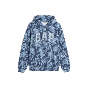 GAP Sweatshirt Unisex Blue Flower Print
