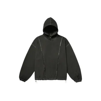 Fila X THUG CLUB FILA Co-brand Sweatshirts Unisex Charcoal Gray