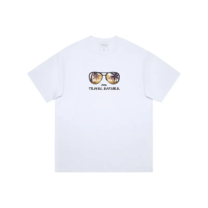 Jeep Garden Mori T-Shirt Unisex White-0